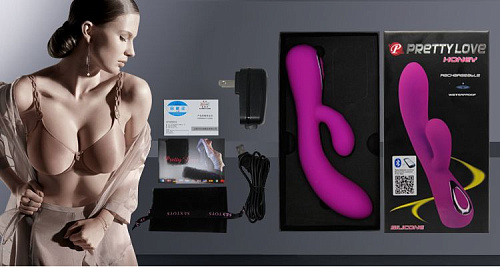 Лиловый вибратор Baile Honey BI-014129HP (19,5 см)