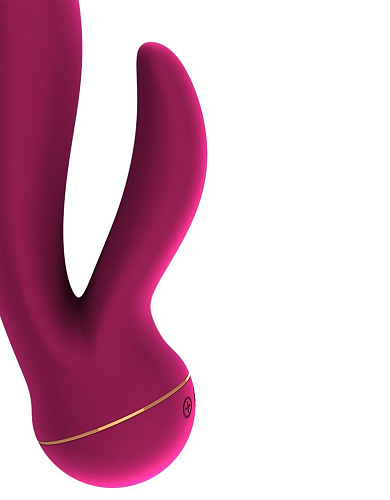 Розовый вибратор с клиторальным отростком Shots Media BV Nim VIVE012PNK (18,8 см)