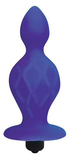 Синяя коническая анальная вибровтулка Bior toys ST-40182-2 (10 см)