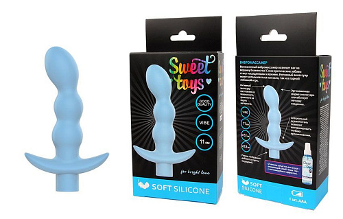 Голубой вибратор Bior toys Sweet Toys ST-40188-12 (11 см)