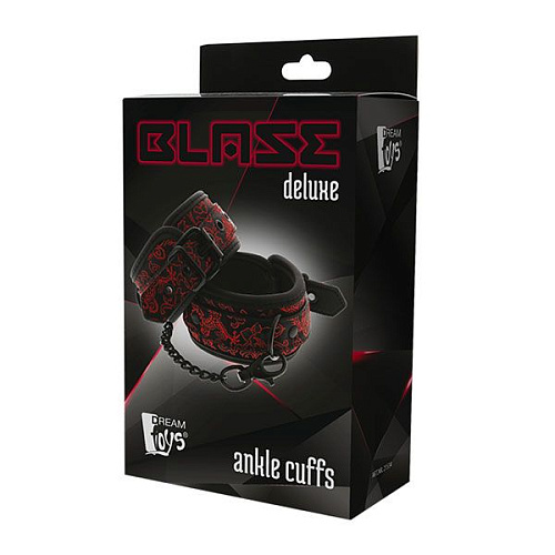 Чёрно-красные оковы с цепочкой Dream Toys ANKLE CUFFS 21535
