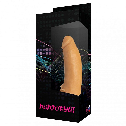 Телесный фаллоимитатор со стимулятором клитора Сумерки богов №10 101-10 BX DD (17 см)