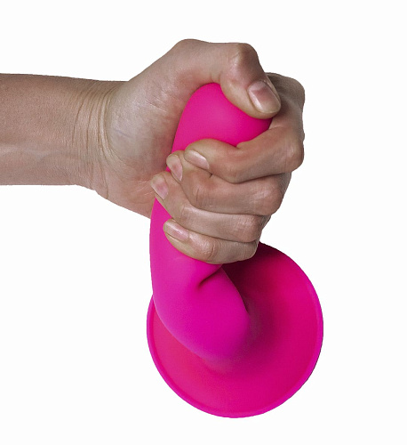 Ярко-розовый фаллоимитатор двойной плотности Adrien Lastic Hitsens 4 24041 (17,5 см)