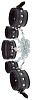 Чёрный комплект наручей и поножей Blush Novelties FULL BODY CHAIN RESTRAINT KIT 520068