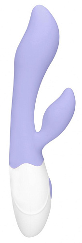 Фиолетовый G-spot вибратор со стимулятором клитора Shots Media BV Sunset LOV016PUR (20 см)