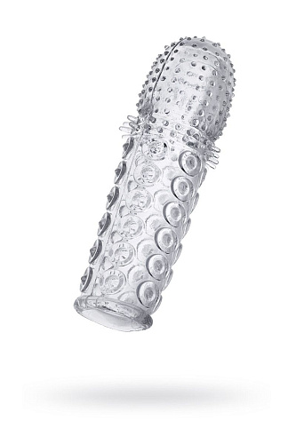 Прозрачная закрытая гелевая насадка ToyFa 818015-1 (13,5 см)