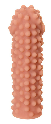 Телесная насадка на фаллос с бугорками KOKOS Extreme Sleeve 010 L-size ES.010-L (16,4 см)