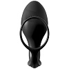 Эрекционное кольцо с анальной пробкой чёрного цвета Pipedream Ass-Gasm Cockring Advanced Plug PD4694-23