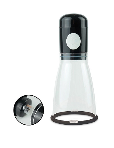Прозрачная вакуумная помпа для груди с вибрацией Pipedream Auto-Vac Breast Enlarger  PD3611-00