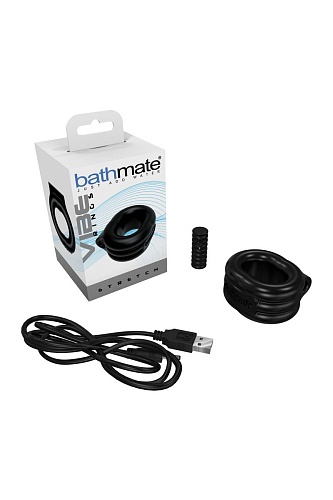 Чёрное эрекционное виброкольцо Bathmate Stretch BM-CR-ST