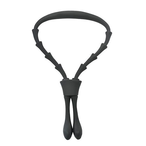 Чёрное эрекционное кольцо-лассо Seven Creations Mojo Vigor N005B1F099B1