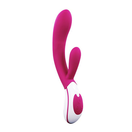 Розовый вибромассажёр со стимуляцией клитора и голосовым контролем Baile Uriah BI-014231