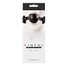 Чёрный кляп-шар на виниловых ремешках NS Novelties Sinful Ball Gag NSN-1221-13