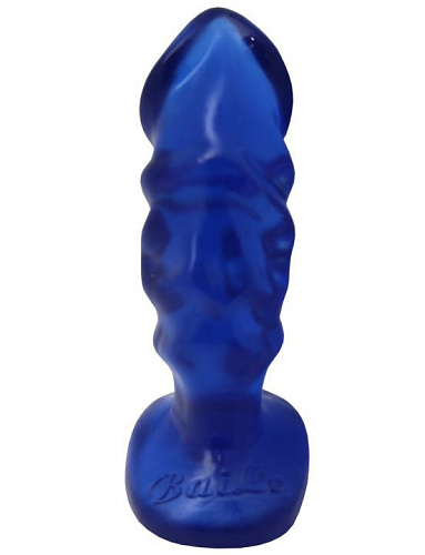 Синяя анальная пробка-фаллос Eroticon 30159 (13 см)