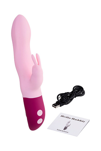 Розовый вибратор-кролик Love to Love Hello Rabbit 6032213 (24,5 см)