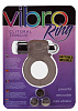 Дымчатое эрекционное кольцо Seven Creations VIBRO RING CLITORAL TONGUE BLACK 21-21SMK-BCD