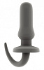 Серая анальная пробка с хвостом Shots Media BV SONO №13 SON013GRY
