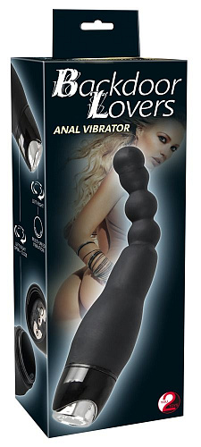 Чёрный анальный вибратор Orion Vibrator with small balls 0585840 (22 см)