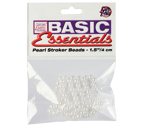 Кольцо молочного цвета California Exotic Novelties BASIC PEARL STROKER 1,5in SE-1727-10-2