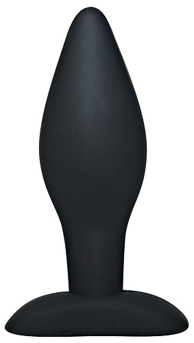 Чёрный анальный стимулятор Orion Silicone Butt Plug Large 05037970000 (12 см)