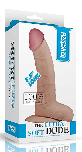 Фаллоимитатор-реалистик с мошонкой Lovetoy 8.8 The Ultra Soft Dude LV1085 (20 см)