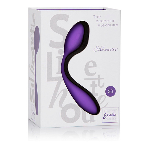 Фиолетовый перезаряжаемый вибромассажёр California Exotic Novelties Silhouette S8 SE-4590-35-3