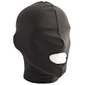 Чёрная маска с отверстием для рта Mister B Mister B Lycra Hood Mouth Open Only MB631403