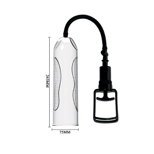 Прозрачная вибрирующая вакуумная помпа со сменной насадкой Baile BM-010066 (24,5 см)