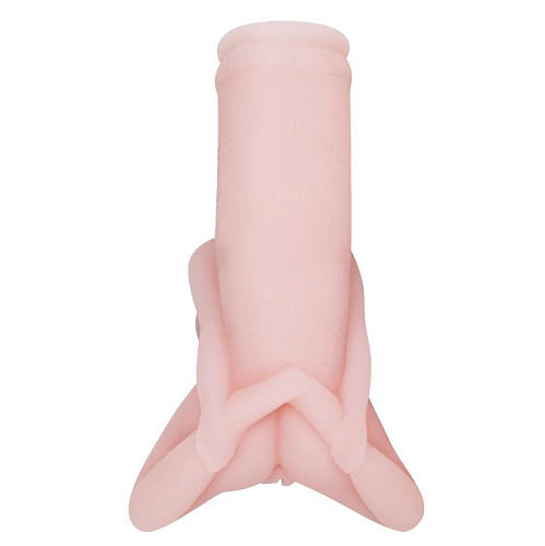 Телесного цвета вагина-мастурбатор с вибрацией, ротацией и голосовым сопровождением Baile BM-00900T6