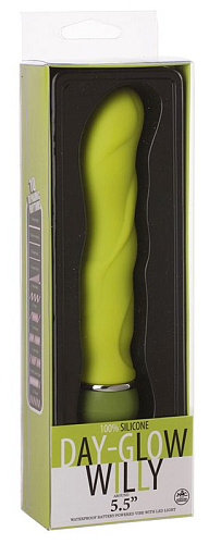 Лаймовый вибромассажёр NMC Day-Glow Willy 111601 (13 см)