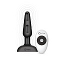Чёрная анальная вибропробка с 3 источниками вибрации b-Vibe TRIO REMOTE CONTROL PLUG BLACK BV-002-BLK (13,5 см)