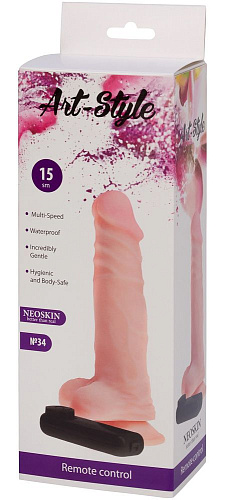 Реалистичный вибромассажёр телесного цвета LOVETOY (А-Полимер) ART-Style №34 021327 (19 см)