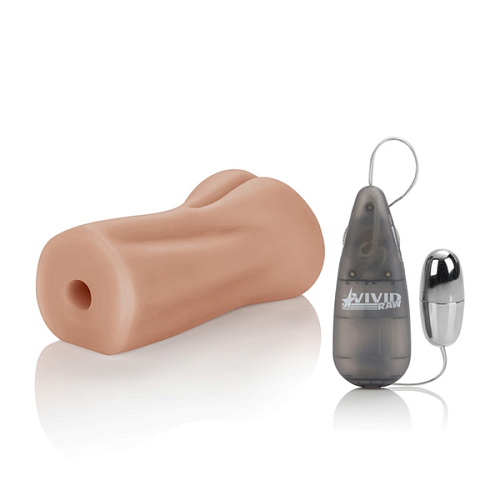 Мастурбатор-анус телесного цвета с вибрацией California Exotic Novelties VIVID RAW ASS BANGER  SE-7515-15-3