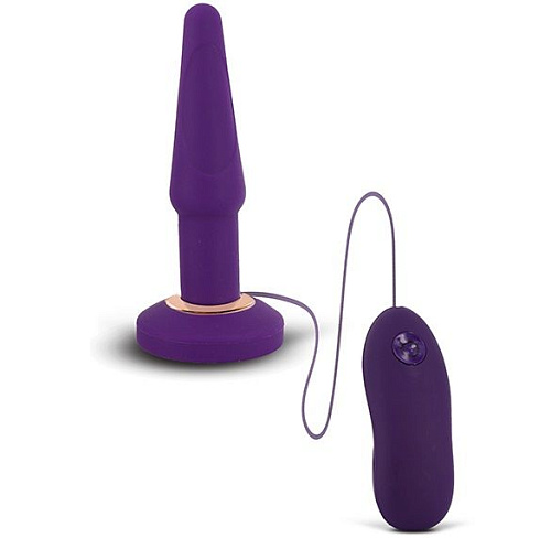 Фиолетовая анальная вибропробка Seven Creations APEX BUTT PLUG SMALL PURPLE 2415-03PU/APU BX (14 см)