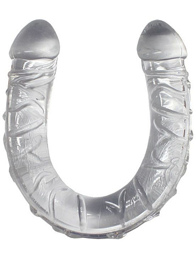 Прозрачный двусторонний фаллоимитатор Eroticon Twin Peaks 31034-5 (33,5 см)