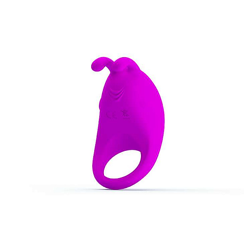 Лиловое эрекционное кольцо с вибрацией Baile Rabbit Vibrator BI-210152-1