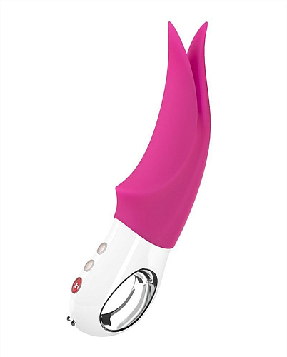 Малиновый вибратор с раздвоенным кончиком Fun Factory Volta 1141064 (18,9 см)