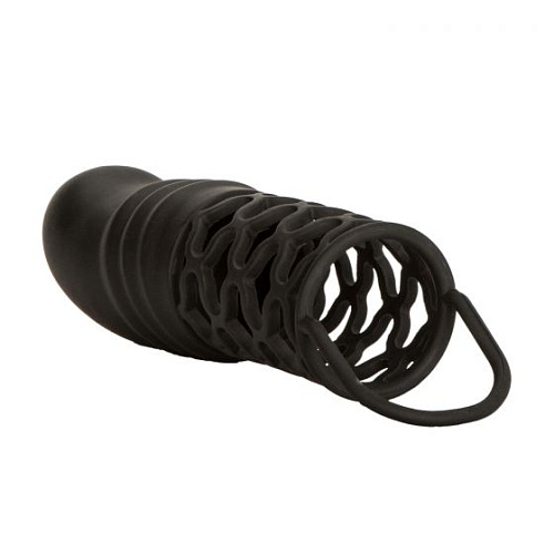 Чёрная удлиняющая насадка на пенис California Exotic Novelties Silicone 2 Extension SE-5625-20-2 (14,5 см)