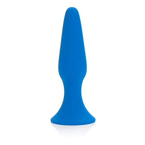 Синий набор: анальная пробка и 3 эрекционных кольца California Exotic Novelties Posh Silicone Performance Kits SE-0398-10-3