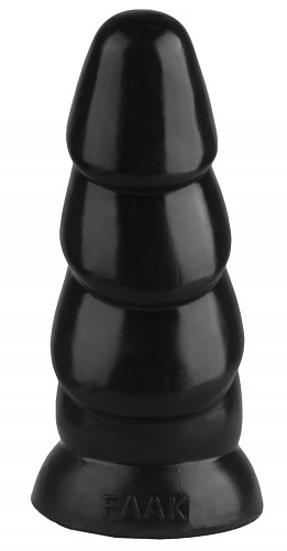 Чёрная рельефная анальная втулка Сумерки богов 1016-96 BX DD (18,5 см)