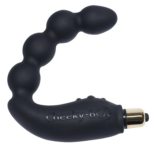 Стимулятор простаты с вибрацией чёрного цвета Rocks-Off Cheeky Boy E21996