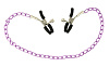 Фиолетовая металлическая цепочка на соски с зажимами Seven Creations Nipple Chain 7007S-BCDSC
