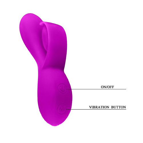 Лиловый вибромассажер со стимуляцией клитора Baile Philip BI-014225 (19,3 см)