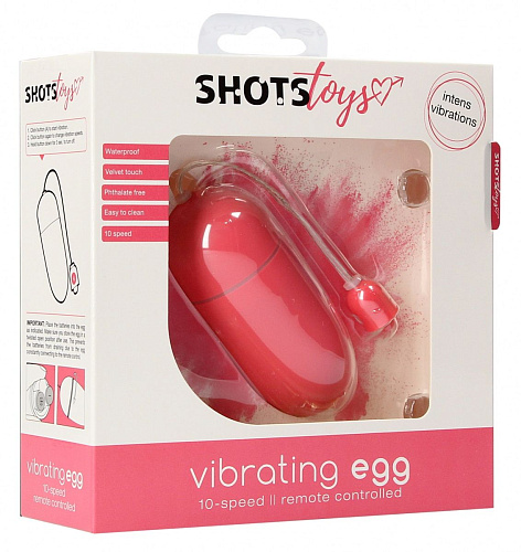 Розовое гладкое виброяйцо Shots Media BV Vibrating Egg SHT024PNK (8 см)