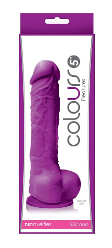 Фиолетовый фаллоимитатор на присоске NS Novelties Colours Pleasures 5 Dildo NSN-0405-15 (17,8 см)