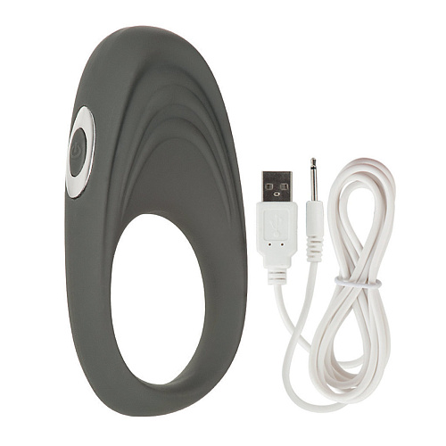 Серое виброкольцо California Exotic Novelties Embrace pleasure rings SE-4616-10-3