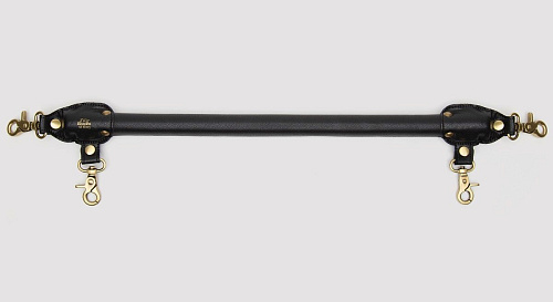 Чёрная распорка для ног Fifty Shades of Grey Bound to You Faux Leather Spreader Bar FS-80138 (50,8 см)
