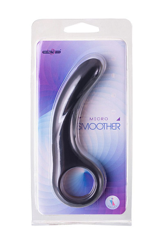 Чёрный анальный стимулятор Seven Creations Micro SMOOTHER 2618-04SMK (14 см)