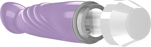 Фиолетовый вибратор со скошенной головкой Shots Media BV Livvy LOV004PUR (15,5 см)