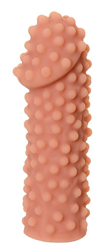 Телесная насадка на фаллос с бугорками KOKOS Extreme Sleeve 010 L-size ES.010-L (16,4 см)